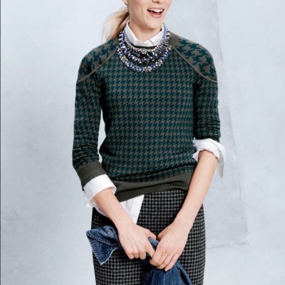 J. Crew Tippi Houndstooth Sweater